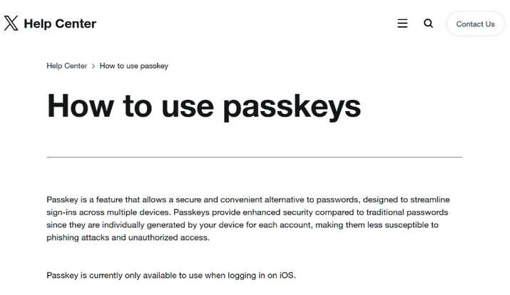 永仁苹果维修店铺分享iOS用户如何通过通行密钥(Passkey)登录 